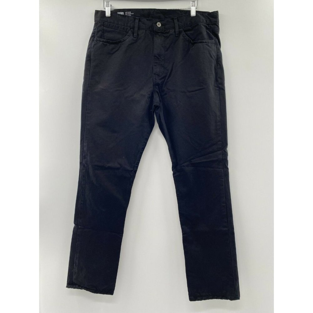 Pavvel Men's Bulldog Twill Full Jeans Black Slim Tapered Leg sz 34 Cotton NWOT